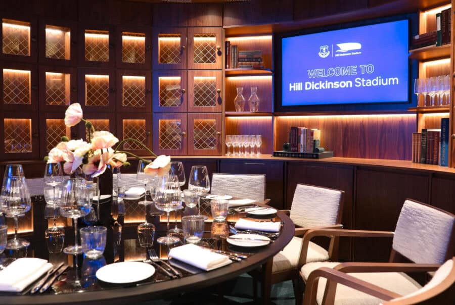 Everton Football Club hospitality branding and guest experience design