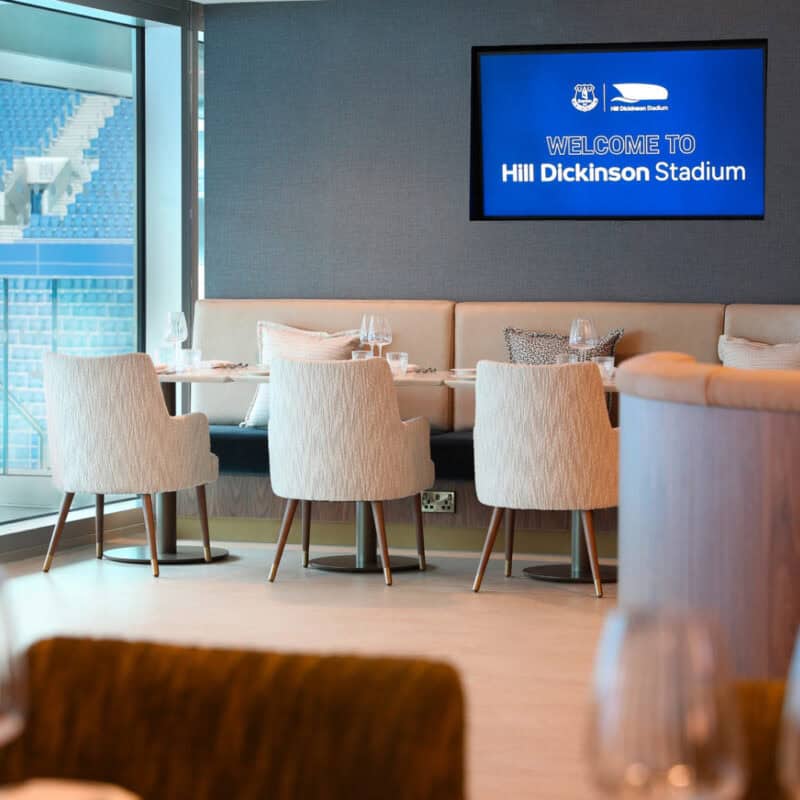 Guest experience and dining hospitality at Everton Football Club