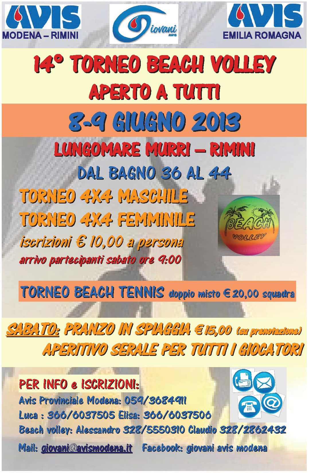Volantino TORNEO DI BEACH VOLLEY A RIMINI