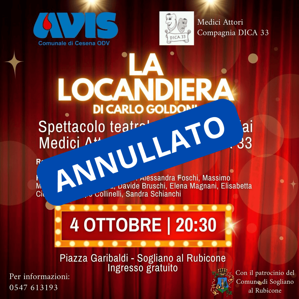 Spettacolo Sogliano Annullato