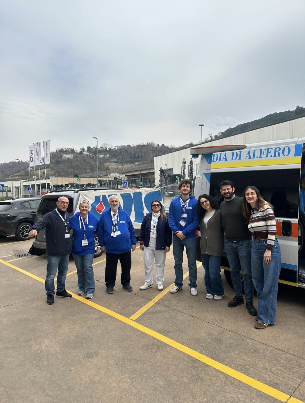 Ambulanza e volontari di Avis alla CNH International