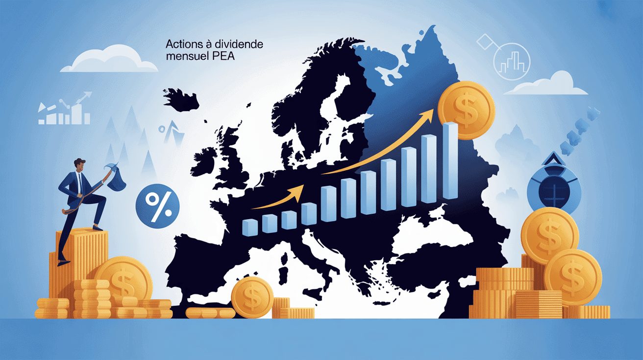 action à dividende mensuel pea illustration européenne stratégie