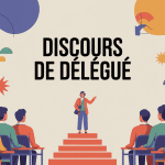 illustration vectorielle discours de delegue