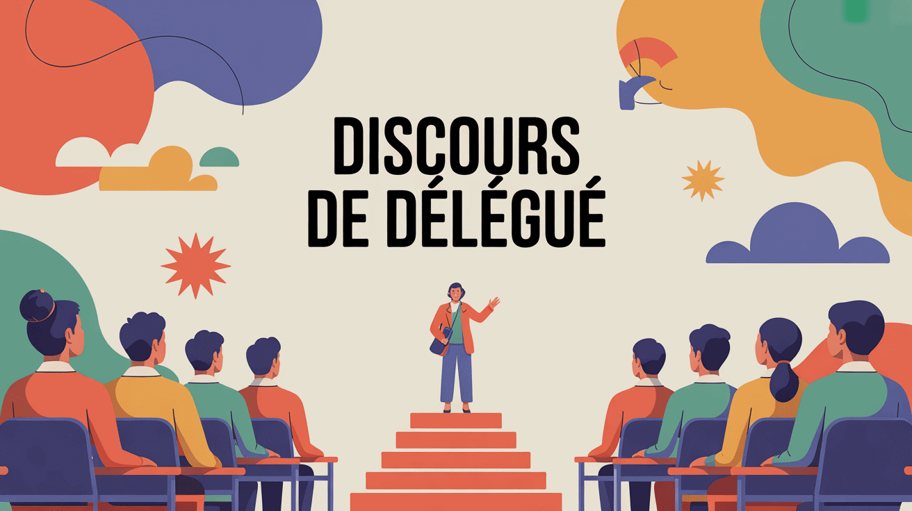 illustration vectorielle discours de delegue