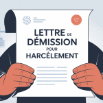 illustration lettre de démission pour harcèlement moral et psychologique
