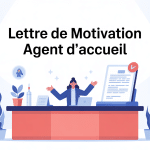Illustration lettre de motivation agent d'accueil moderne