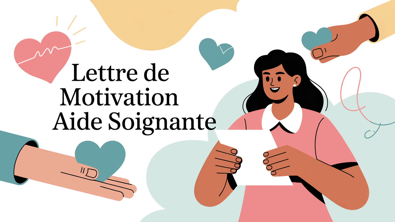 Illustration lettre de motivation aide soignante ambiance professionnelle