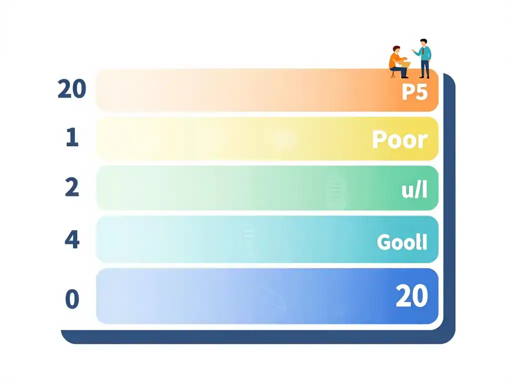 représentation symbolique mettre une note sur 20 niveaux de performance