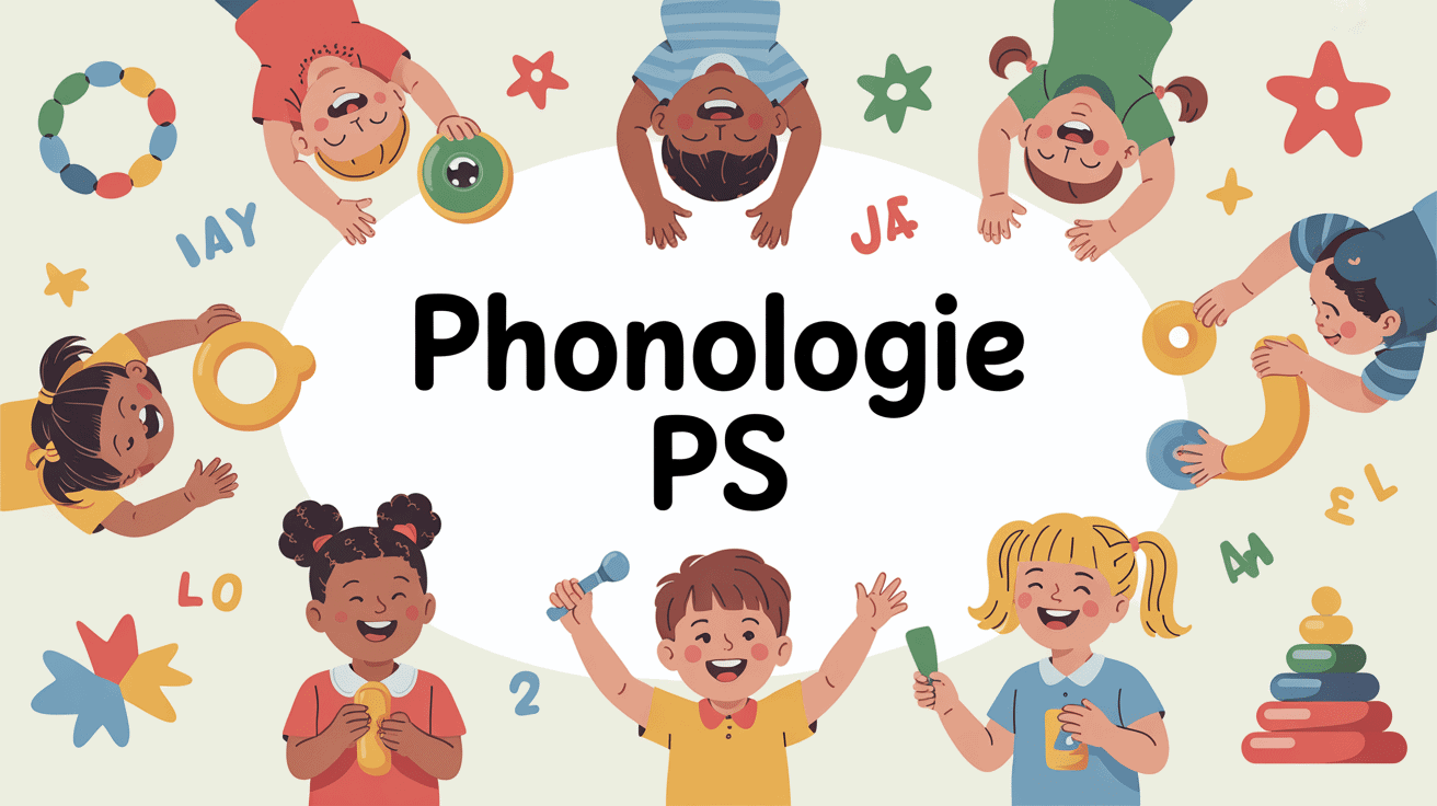 illustration phonologie ps enfants maternelle couleurs pastel