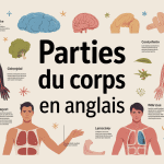 illustration principales partie du corps en anglais