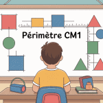 problème périmètre cm1 illustration élève salle classe