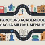 sacha milhau-menahem études parcours académique image stylisée