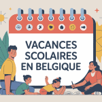 Illustration calendrier vacances scolaires en Belgique
