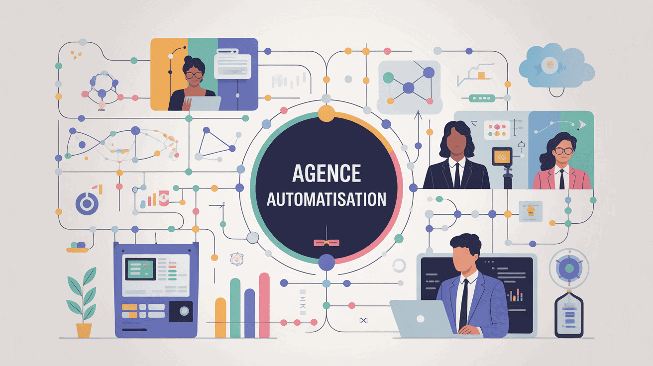 Illustration agence automatisation transformation digitale
