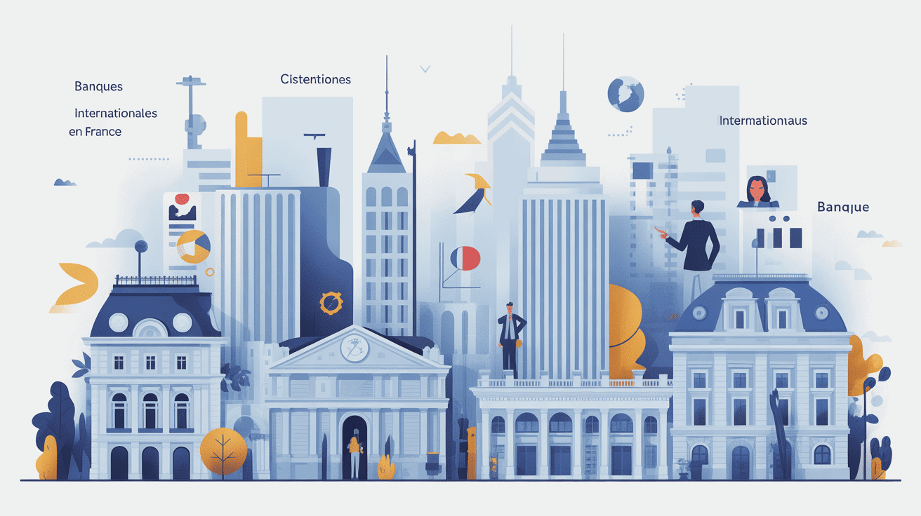 Vue panoramique banques internationales en france services clients