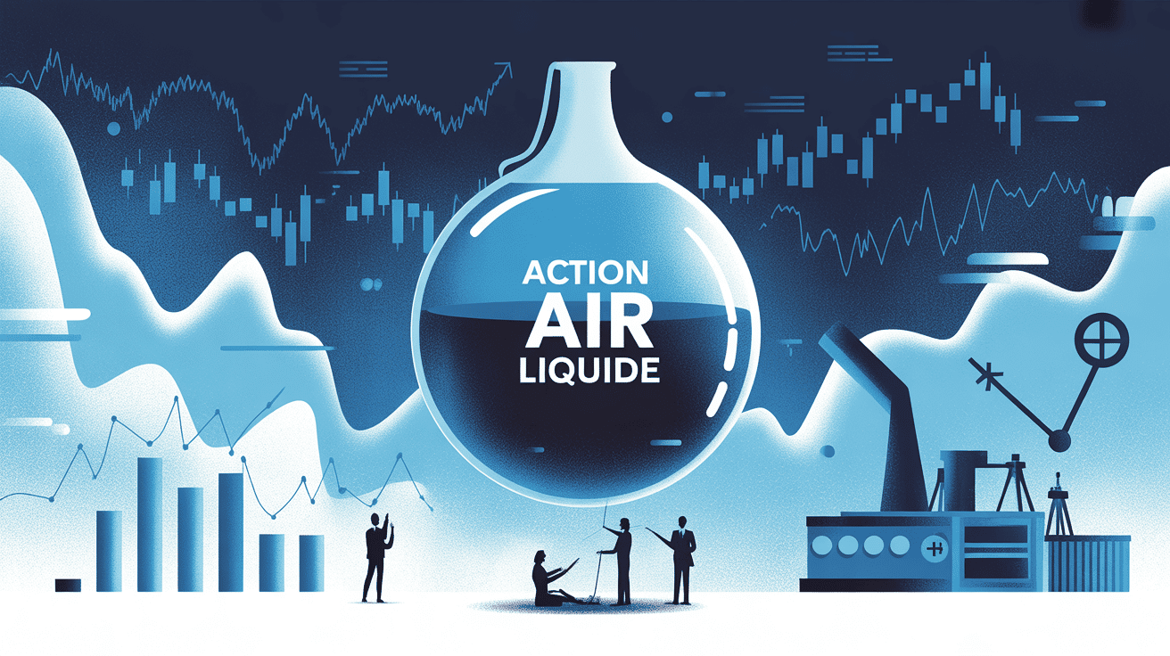 illustration boursière valeur de l'action Air Liquide