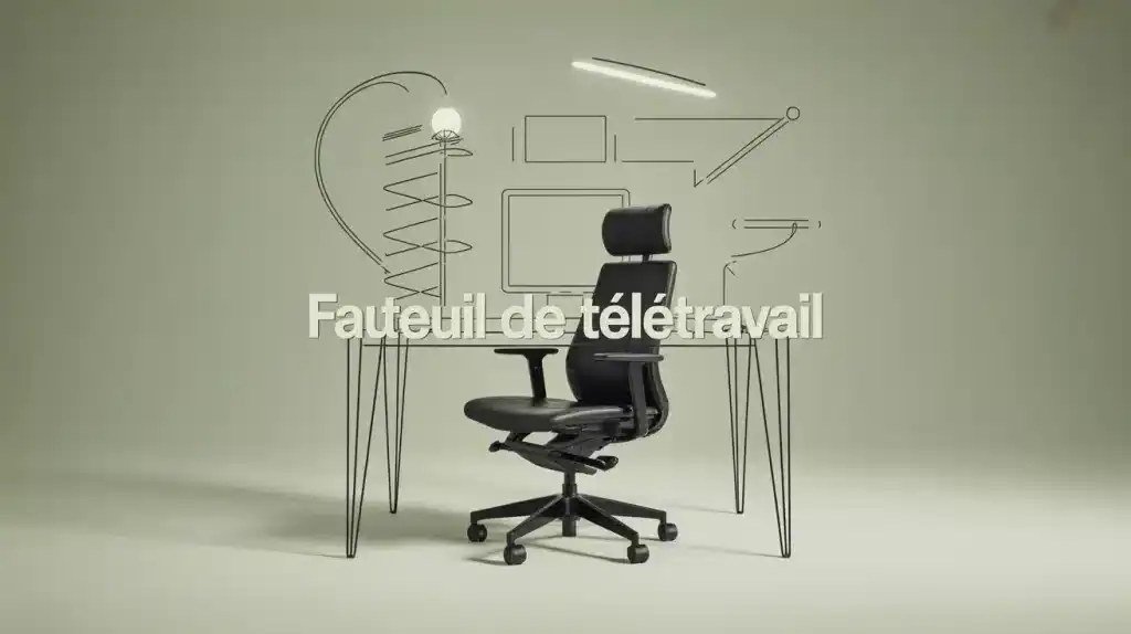 Fauteuil de télétravail avec réglages pour douleurs lombaires