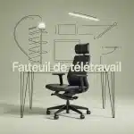 Fauteuil de télétravail avec réglages pour douleurs lombaires