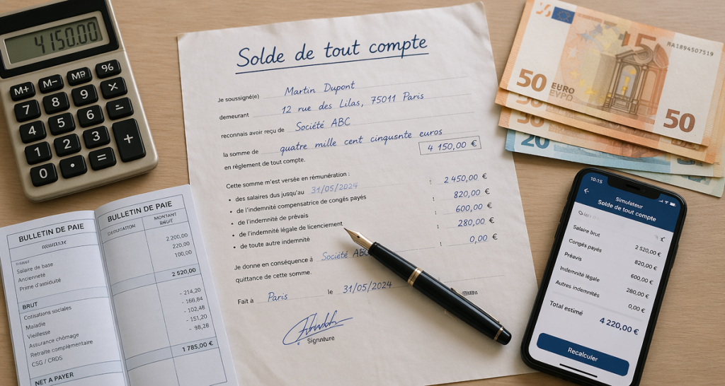 Calcul du solde de tout compte : 6 mois ou 3 ans pour contester selon votre signature