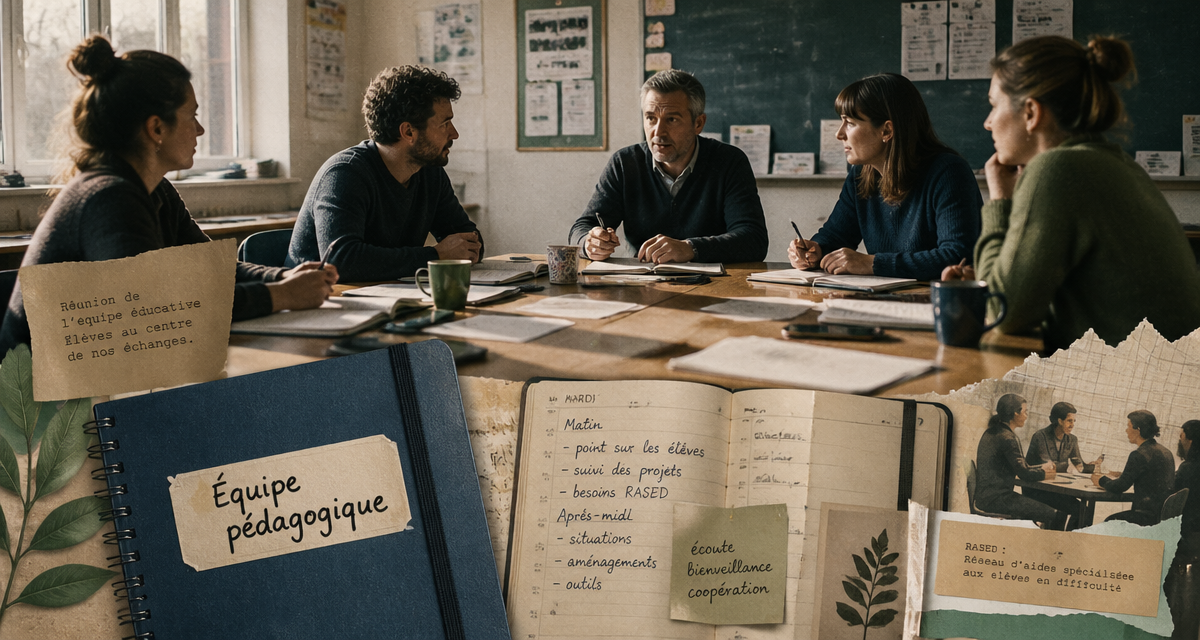 équipe pédagogique réunion enseignants école