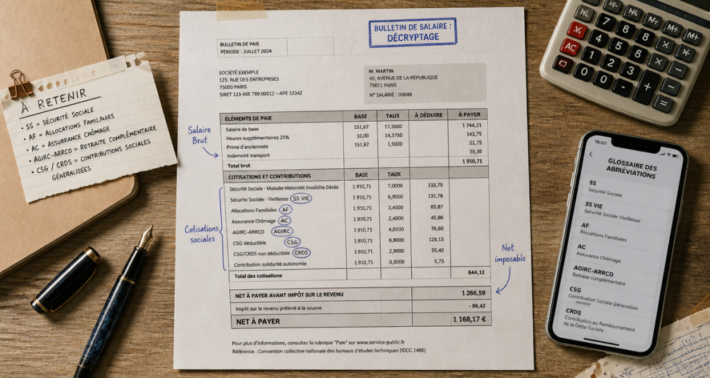 Bulletin de salaire : 5 clés pour décrypter vos abréviations et vérifier vos droits