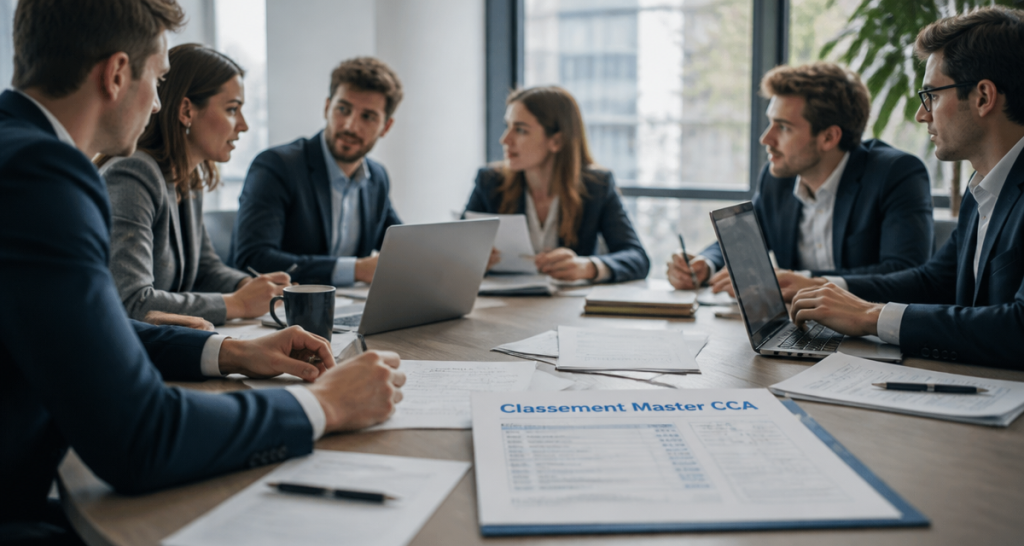 classement des master cca en salle de réunion