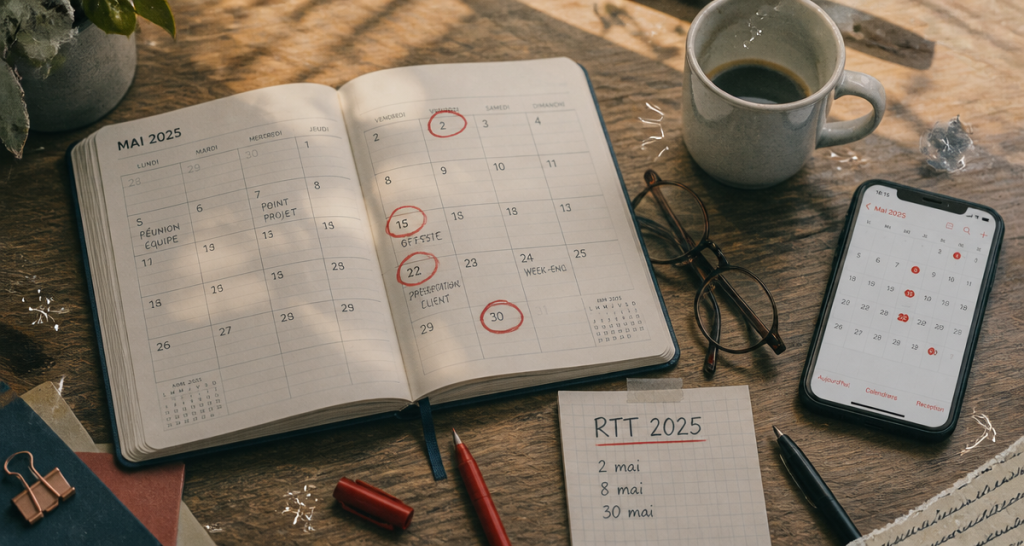 Nombre de jours de RTT en 2025 : calcul précis pour les forfaits jours et heures
