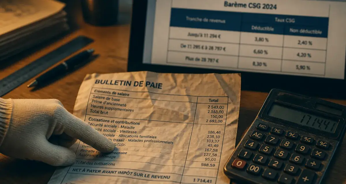 Comment calculer la base CSG sur un bulletin de salaire (abattement 1,75 %)