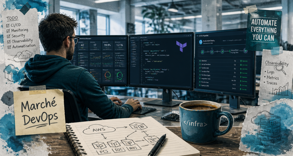 Emploi DevOps : 4 piliers techniques et salaires pour réussir votre carrière