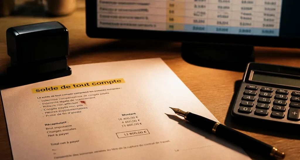 Solde de tout compte : 6 mois pour contester et les erreurs de calcul à éviter