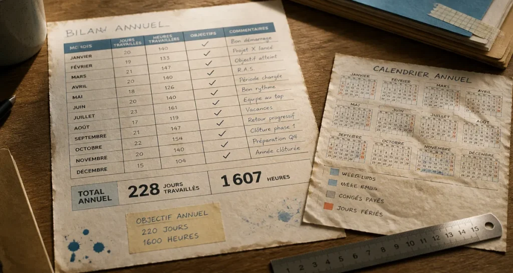 Nombre de jours travaillés par an : calcul précis et référence des 1 607 heures