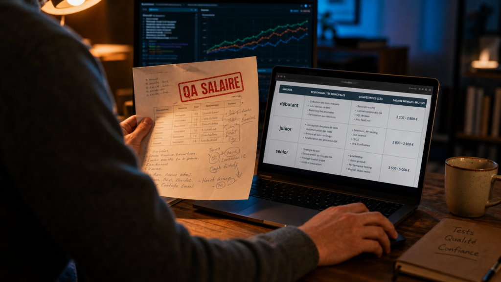 Salaire du testeur logiciel : grilles par expérience et leviers pour booster sa rémunération
