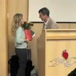 Katedra po Kineziterapiya na 10 godini, yubilei, tsvetya za prof. Vodenicharova