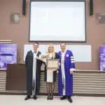 Otlichia za FOZ na nagradite „Student i prepodavatel na godinata 2025“ na MU–Sofia, Neli Gradinarova, prof. Landzhov i Zahari Vlaykov