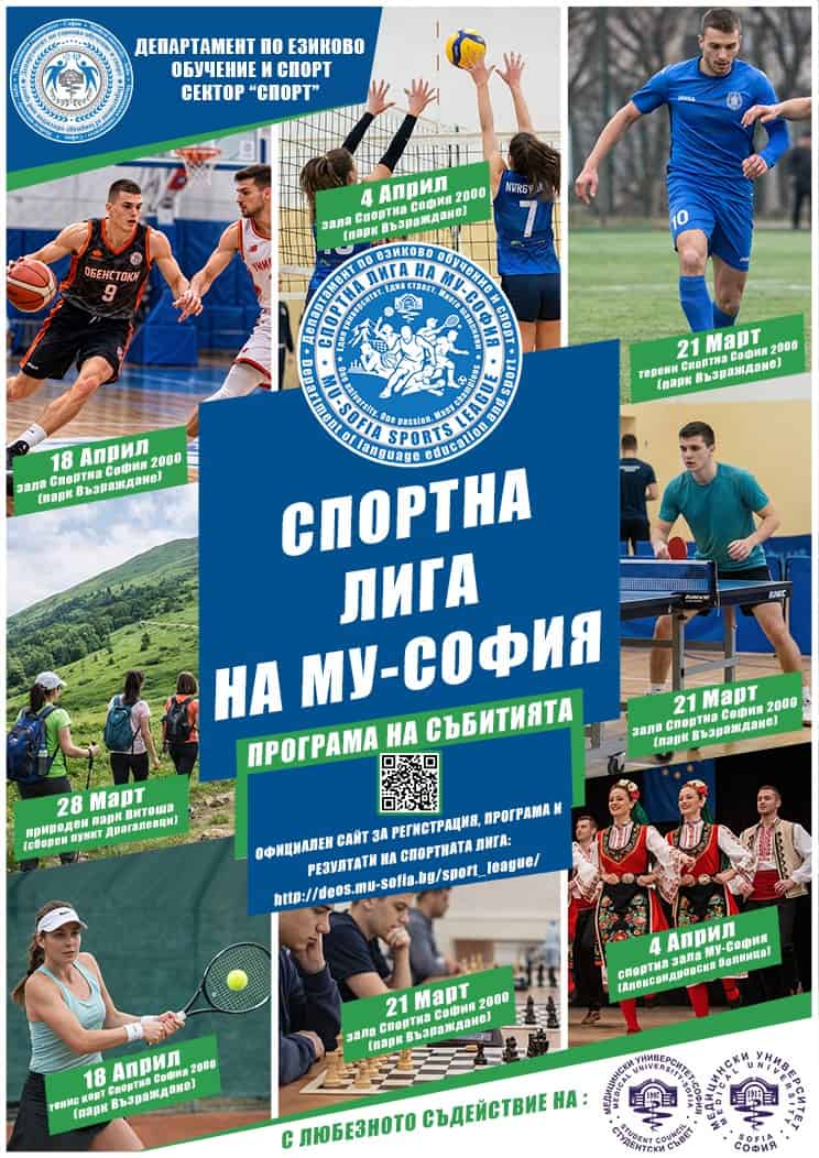Sportna liga na MU-Sofia, prolet 2026