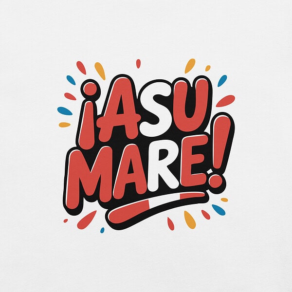 Colorful "Asu mare!" text with confetti design for festive vibe.