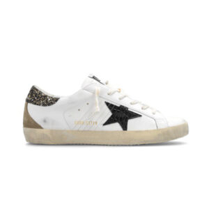 Golden Goose Super-Star White Brown Strass