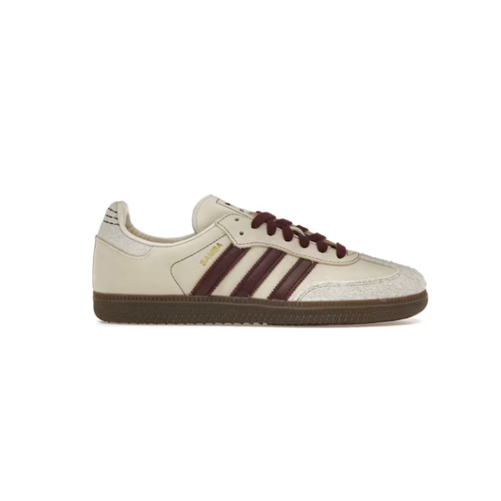 Adidas Samba OG Wonder White Maroon (Women's)