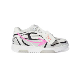 OFF-WHITE Out Of Office OOO Low Tops BSTROY Grey Pink