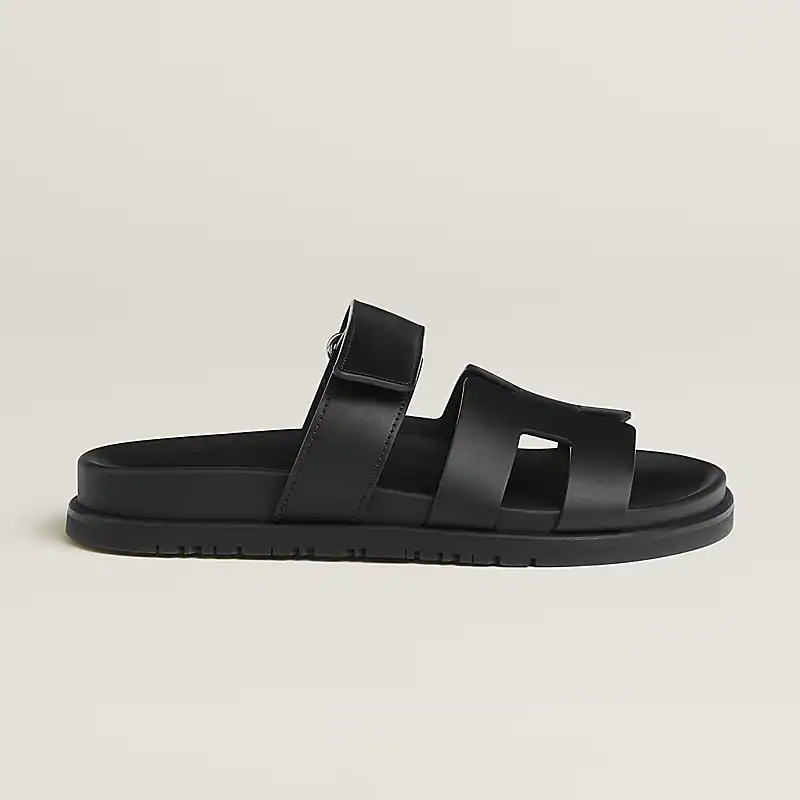 Hermes Chypre Sandal Noir Calfskin Leather - Image 2