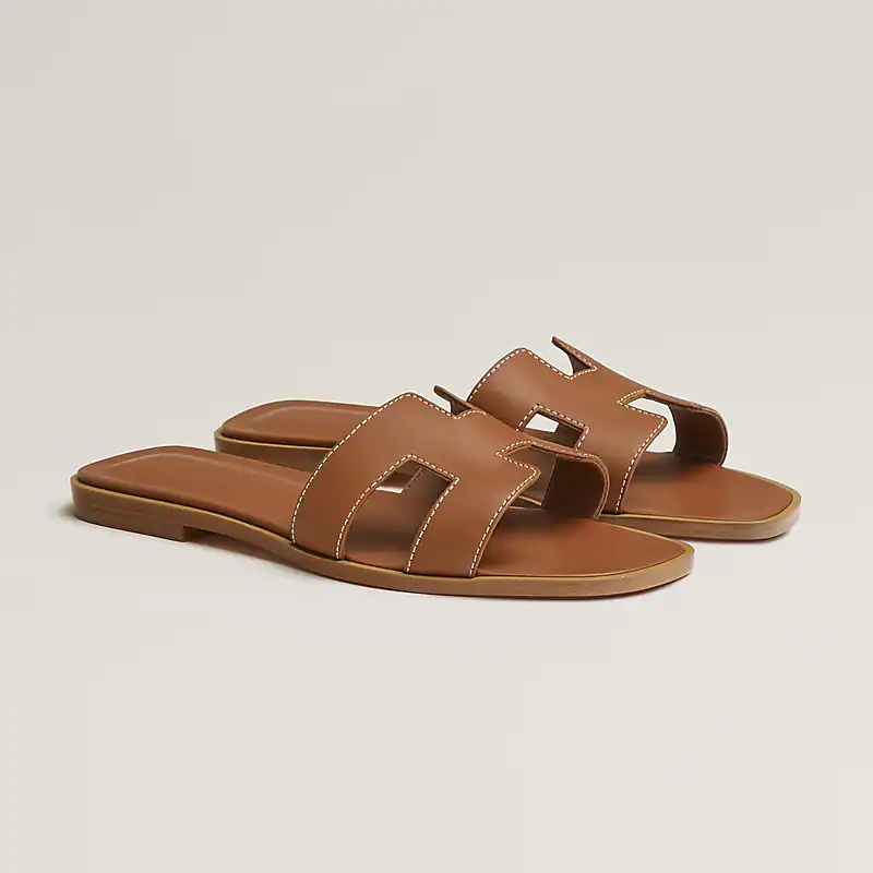 Hermes Oran Sandal Gold Box Calfskin Leather - Image 3