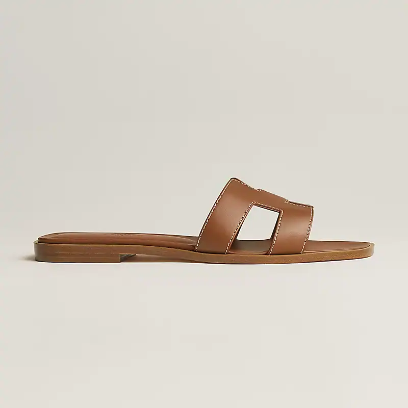 Hermes Oran Sandal Gold Box Calfskin Leather - Image 2