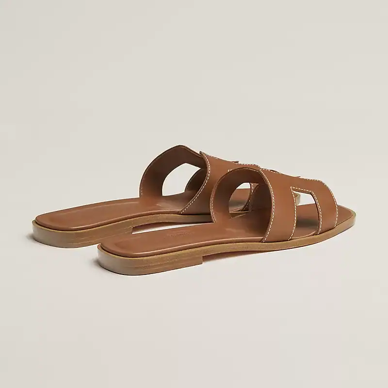 Hermes Oran Sandal Gold Box Calfskin Leather - Image 4