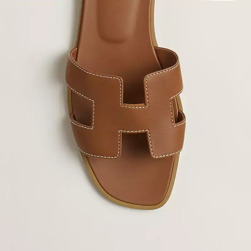 Hermes Oran Sandal Gold Box Calfskin Leather - Image 5