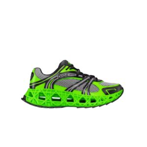 Dior B35 NXXT Sneaker Neon Green and Black Technical Fabric with Gray Technical Mesh