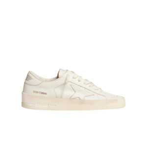 Golden Goose Men's Stardan in white leather