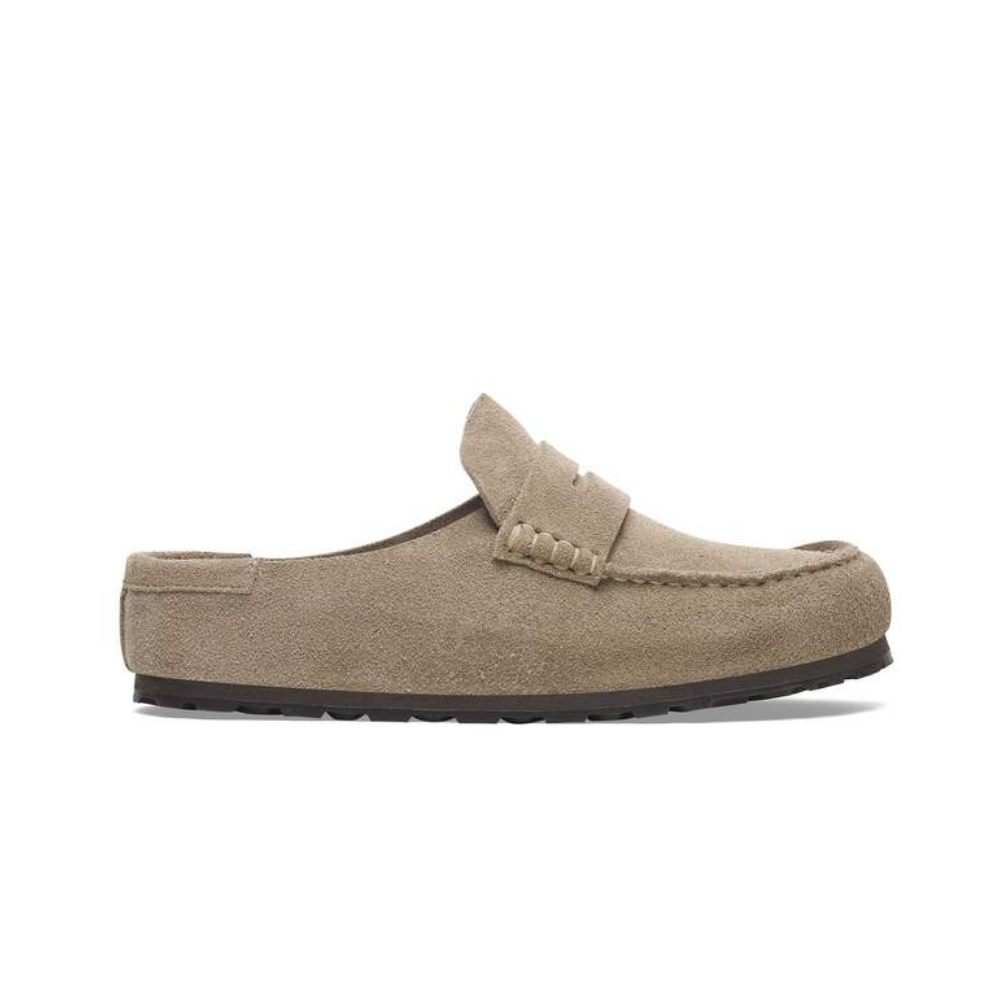 BIRKENSTOCK Naples Wrapped Suede Leather Taupe