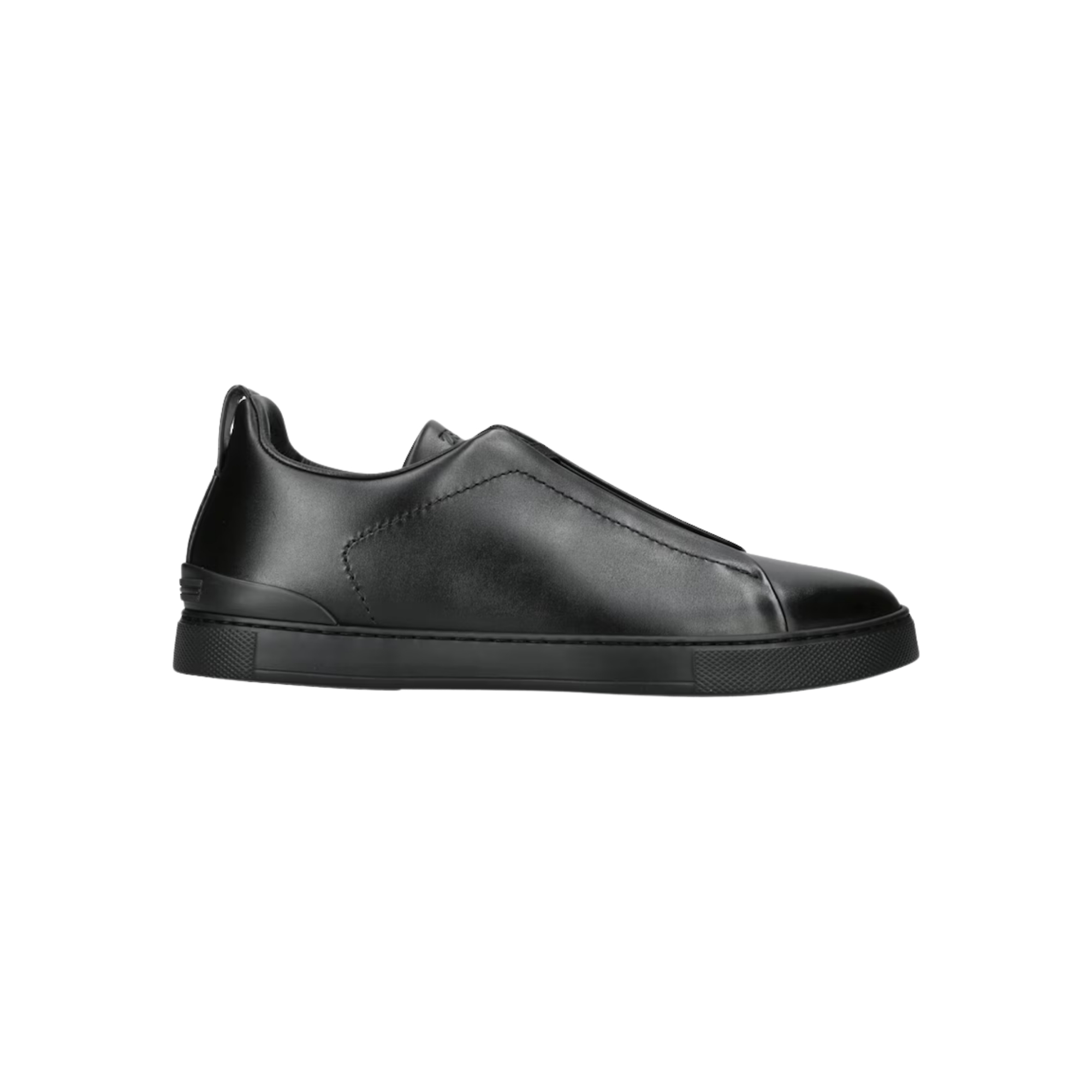 Zegna Suede Triple Stitch Sneakers Black