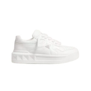 Valentino One Stud Xl Nappa Leather Low-Top Sneaker White
