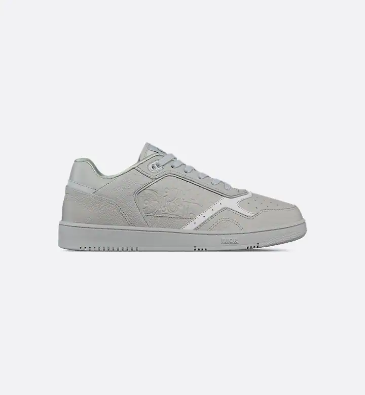 Dior B27 Uptown Low-Top Sneaker Gray Grained Calfskin and Gray Dior Gravity Leather - Image 2